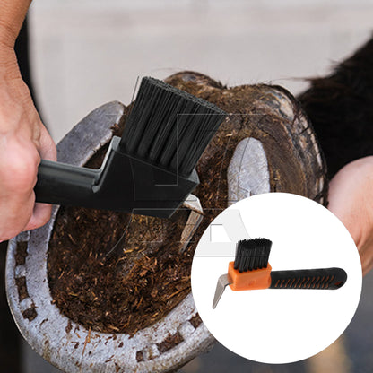 BQLZR  1pc Horse Hoof Pick Brush Orange Horseshoe Cleaning Brush