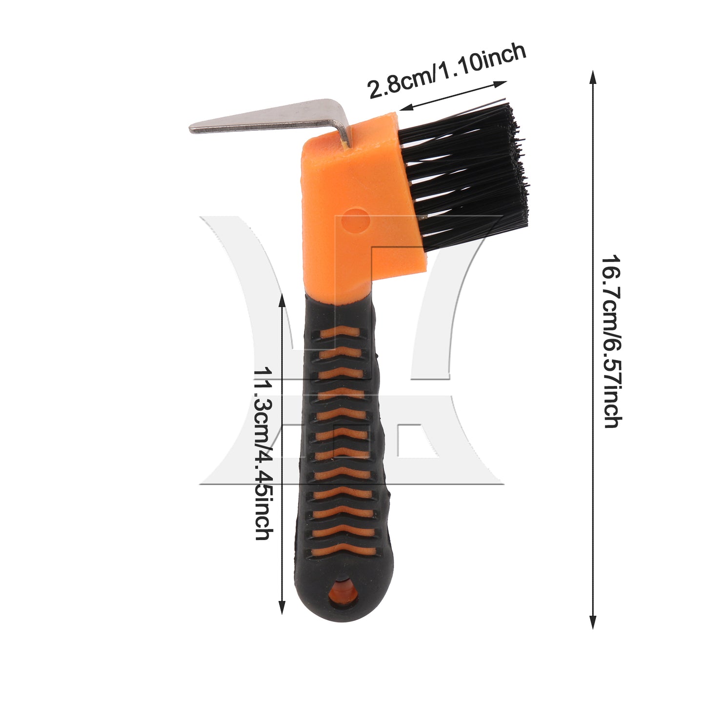 BQLZR  1pc Horse Hoof Pick Brush Orange Horseshoe Cleaning Brush