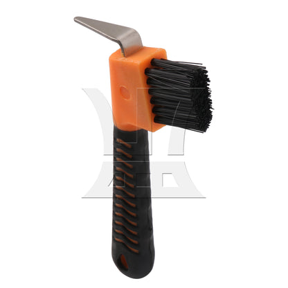 BQLZR  1pc Horse Hoof Pick Brush Orange Horseshoe Cleaning Brush