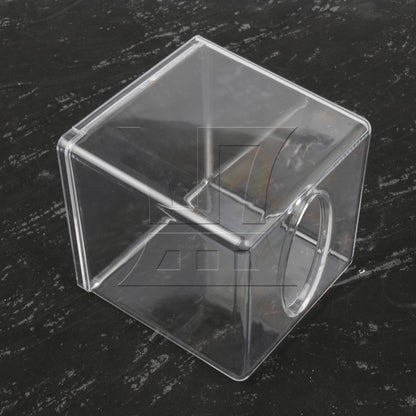 BQLZR 1pc Square Acrylic Transparent Wipes Box Clear Wipes Cover for Bathroom 13.6x13.6x14cm