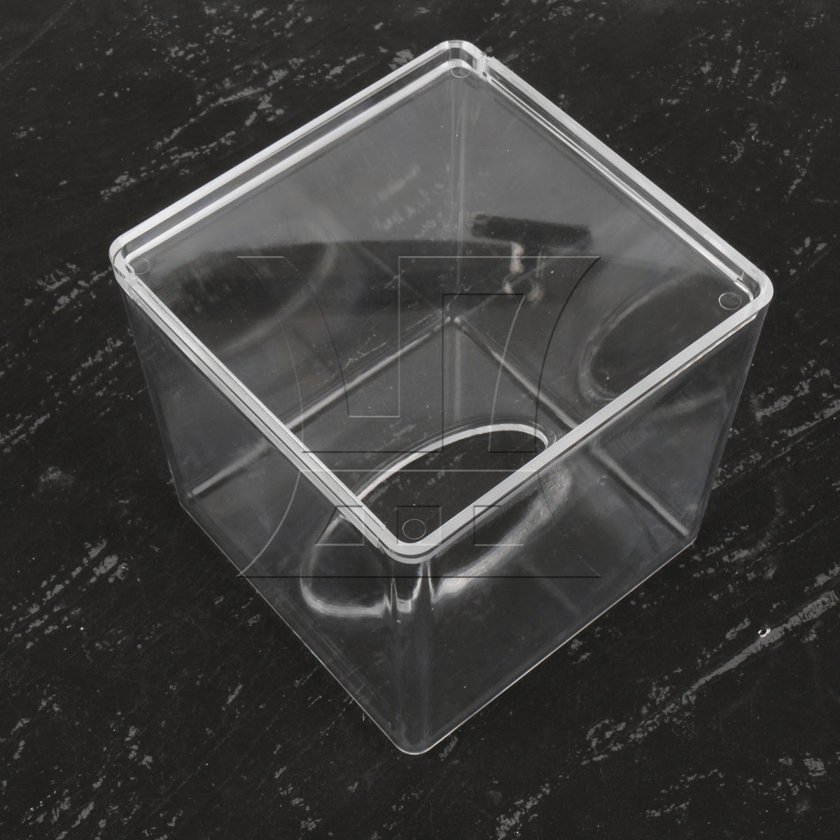 BQLZR 1pc Square Acrylic Transparent Wipes Box Clear Wipes Cover for Bathroom 13.6x13.6x14cm