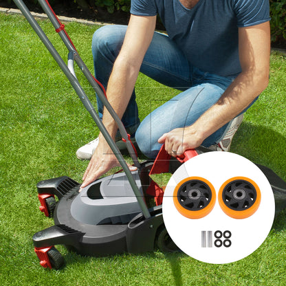 BQLZR 2pcs orange nylon lightweight casters