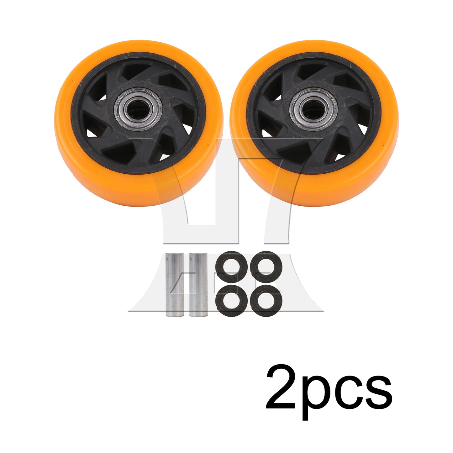 BQLZR 2pcs orange nylon lightweight casters