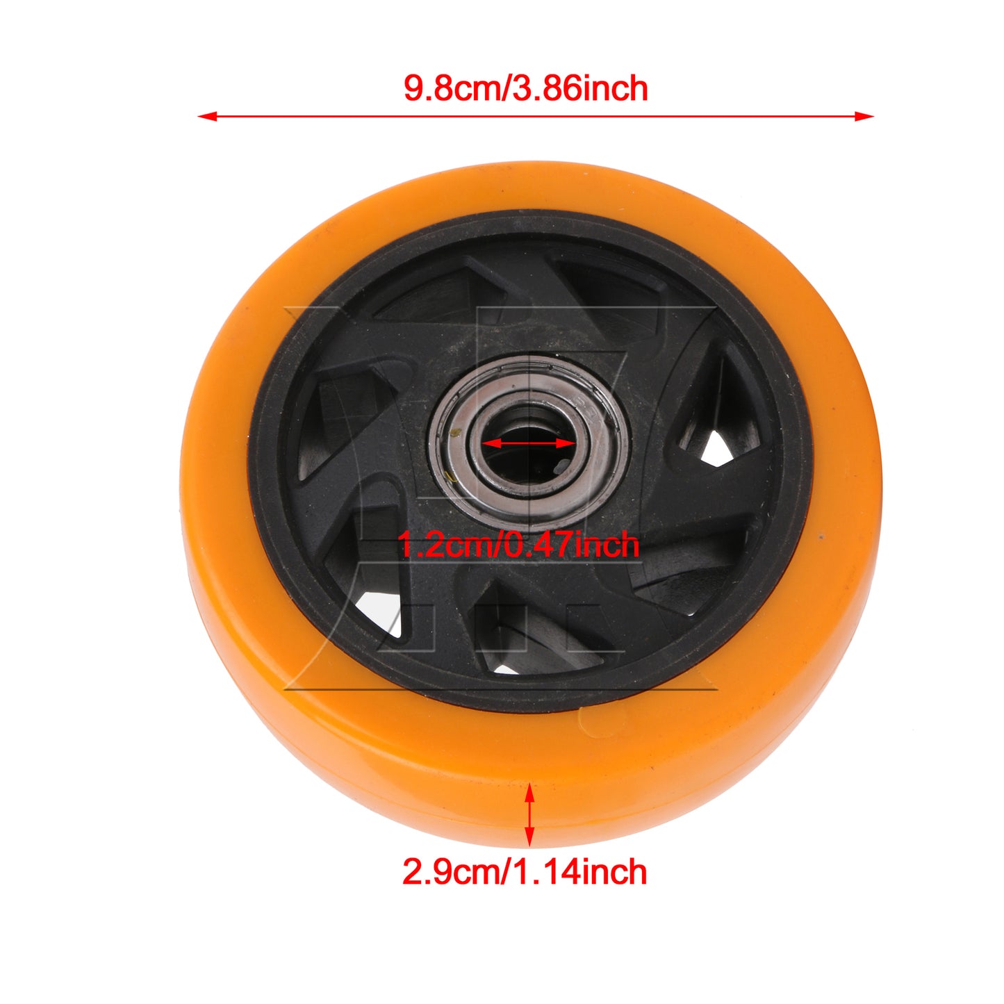 BQLZR 2pcs orange nylon lightweight casters