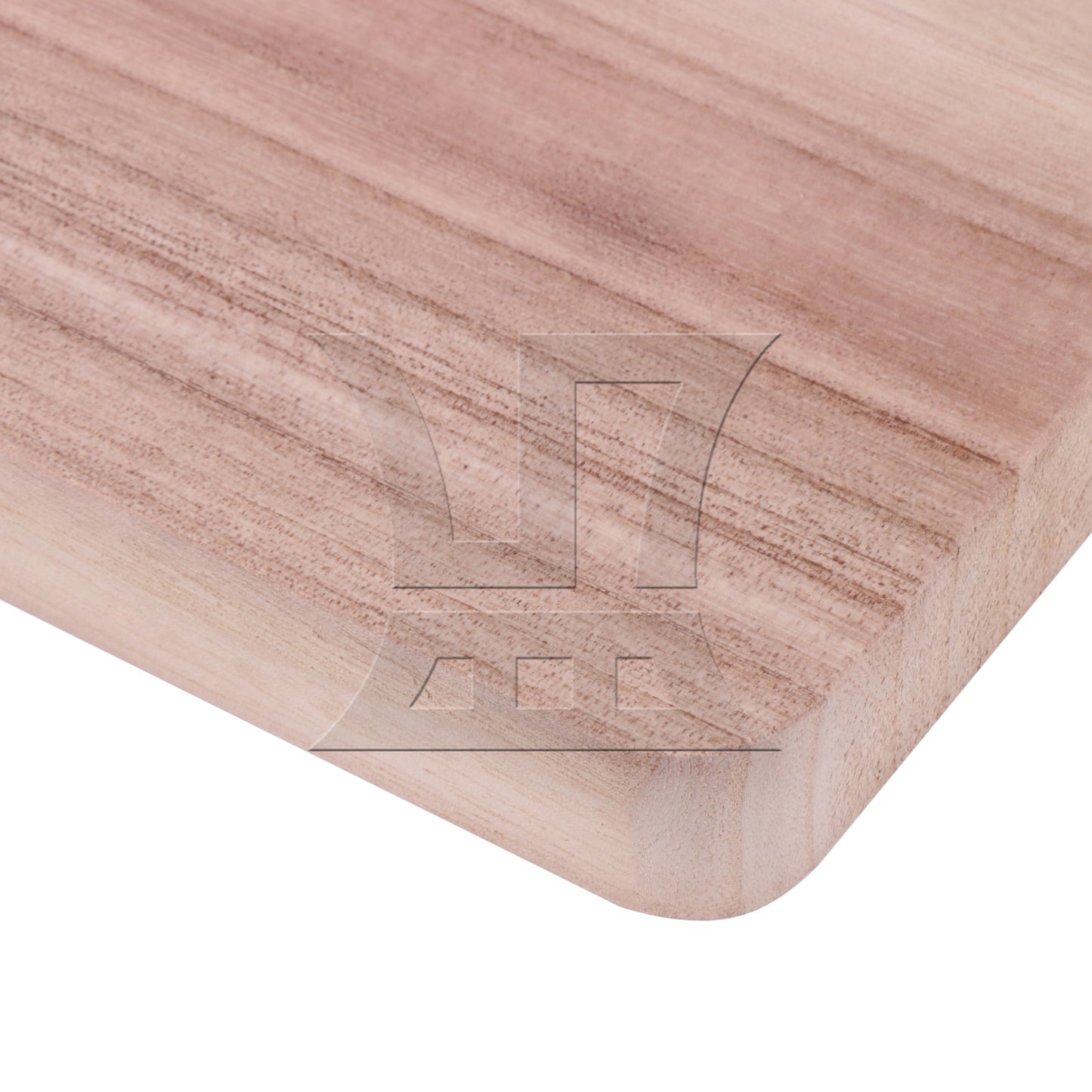 BQLZR 1PC Solid Wood Floating Shelves Round Corner Wardrobe Board 40x30x2.5cm Natural Color