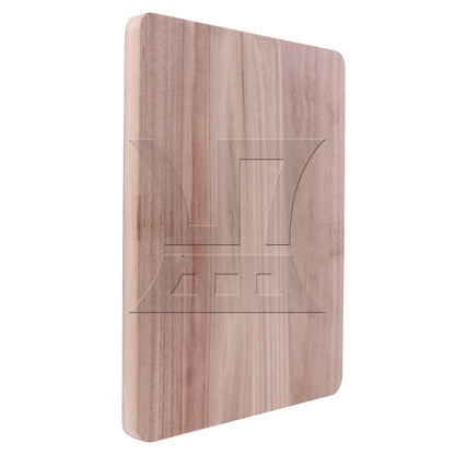 BQLZR 1PC Solid Wood Floating Shelves Round Corner Wardrobe Board 40x30x2.5cm Natural Color