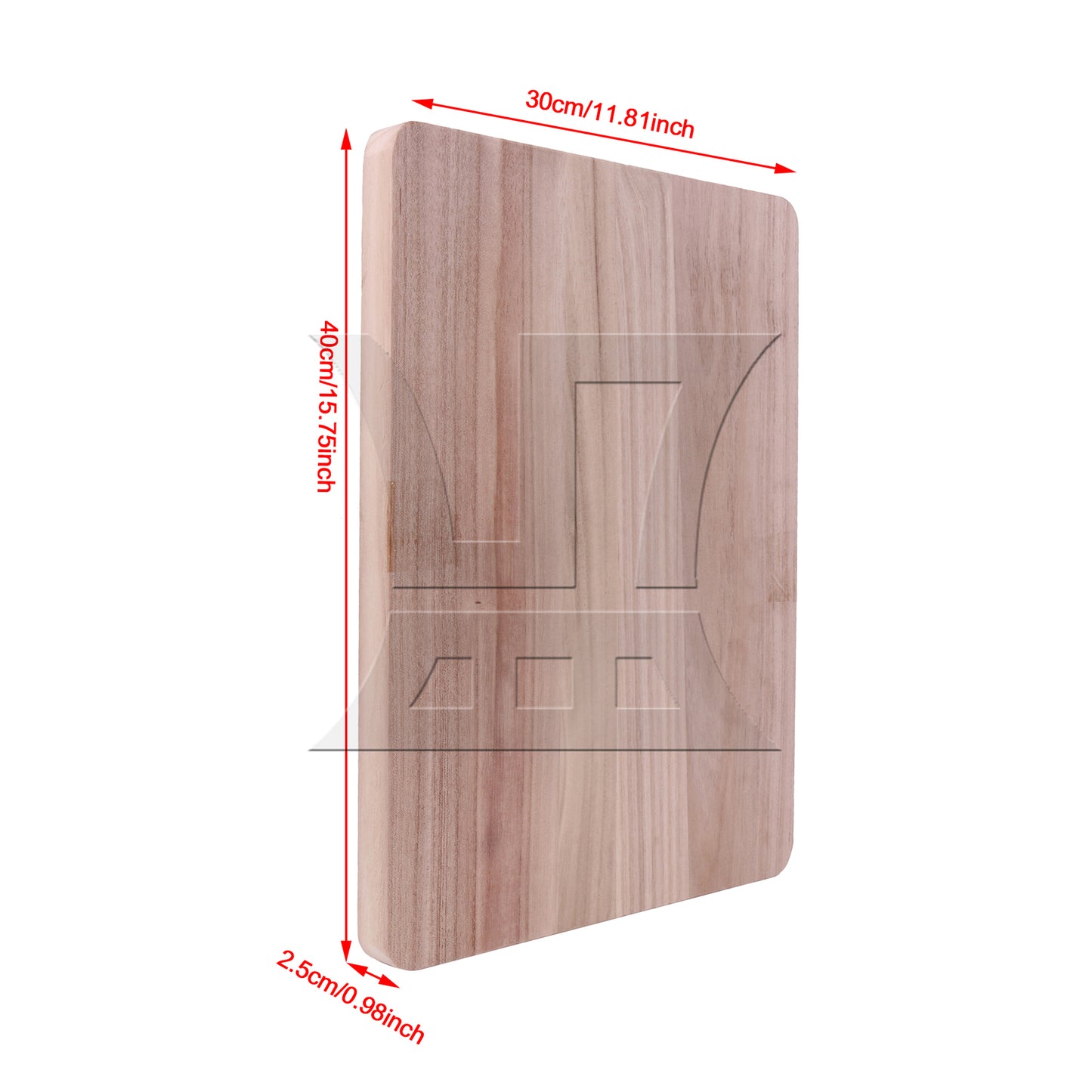 BQLZR 1PC Solid Wood Floating Shelves Round Corner Wardrobe Board 40x30x2.5cm Natural Color
