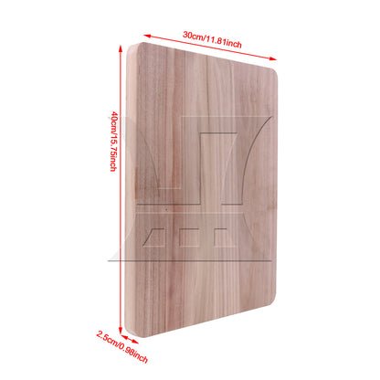 BQLZR 1PC Solid Wood Floating Shelves Round Corner Wardrobe Board 40x30x2.5cm Natural Color