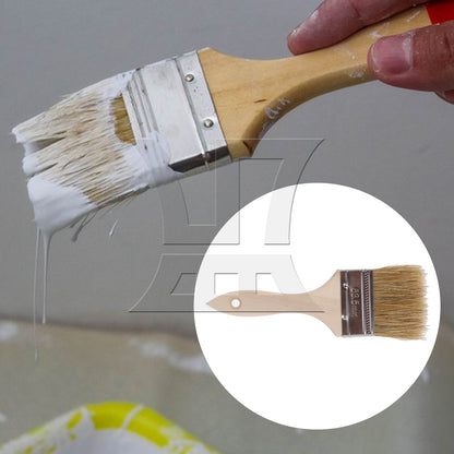 BQLZR 1pc Paint Brush White Hard Bristles 2.5 Inches Wide for Wall Graffiti, Large Area Coloring