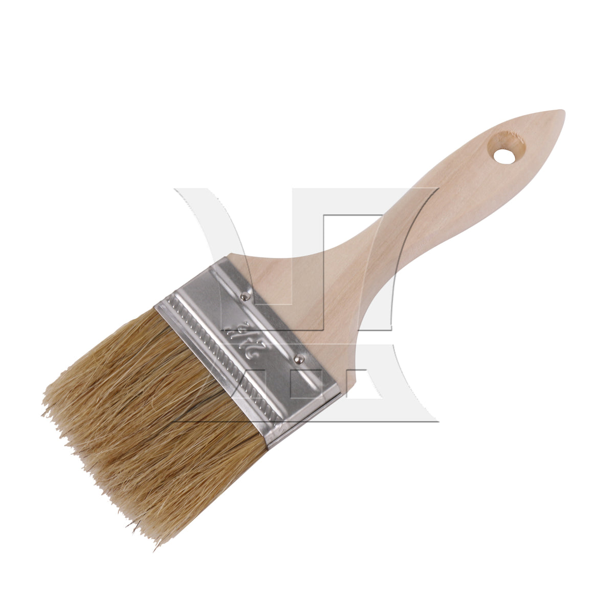 BQLZR 1pc Paint Brush White Hard Bristles 2.5 Inches Wide for Wall Graffiti, Large Area Coloring
