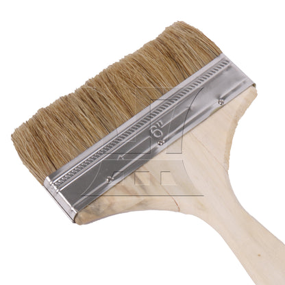 BQLZR 1pc Paint Brush White Hard Bristles 6 Inches Wide for Wall Graffiti, Large Area Coloring