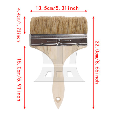BQLZR 1pc Paint Brush White Hard Bristles 6 Inches Wide for Wall Graffiti, Large Area Coloring