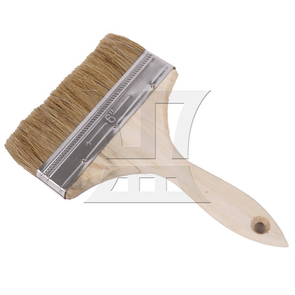 BQLZR 1pc Paint Brush White Hard Bristles 6 Inches Wide for Wall Graffiti, Large Area Coloring