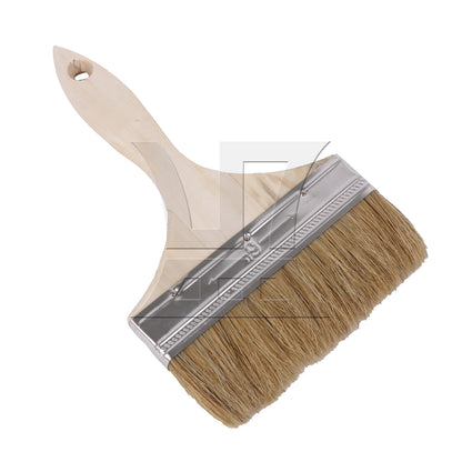 BQLZR 1pc Paint Brush White Hard Bristles 6 Inches Wide for Wall Graffiti, Large Area Coloring