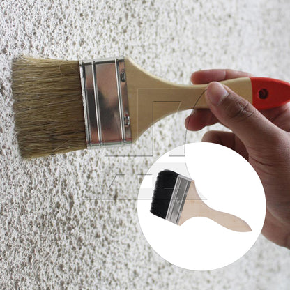 BQLZR 1pc Paint Brush Black Hard Bristles 4 Inches Wide for Wall Graffiti, Large Area Coloring