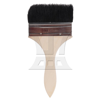 BQLZR 1pc Paint Brush Black Hard Bristles 4 Inches Wide for Wall Graffiti, Large Area Coloring