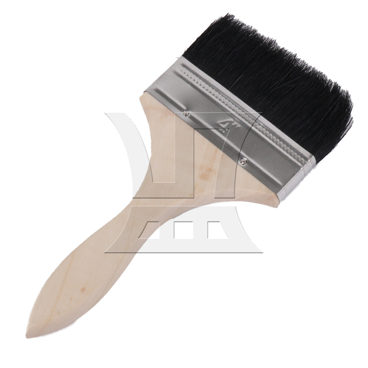 BQLZR 1pc Paint Brush Black Hard Bristles 4 Inches Wide for Wall Graffiti, Large Area Coloring