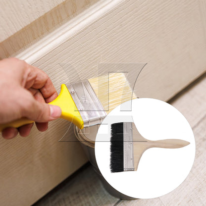 BQLZR 1pc Paint Brush Black Hard Bristles 8 Inches Wide for Wall Graffiti, Large Area Coloring