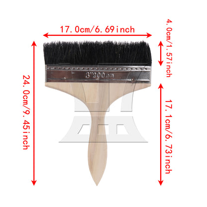 BQLZR 1pc Paint Brush Black Hard Bristles 8 Inches Wide for Wall Graffiti, Large Area Coloring