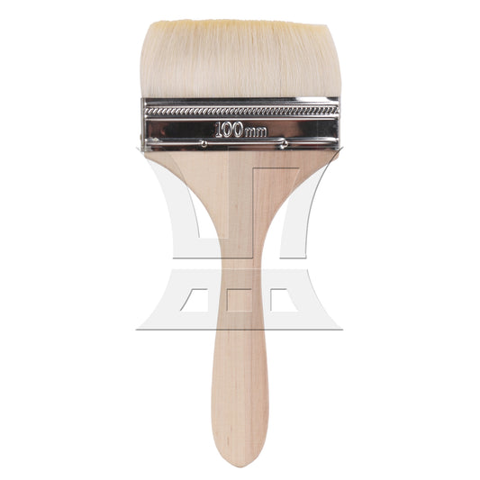 BQLZR 1pc Wool Paint Brush Soft Bristles 4 Inches Wide for Wall Graffiti, Large Area Coloring