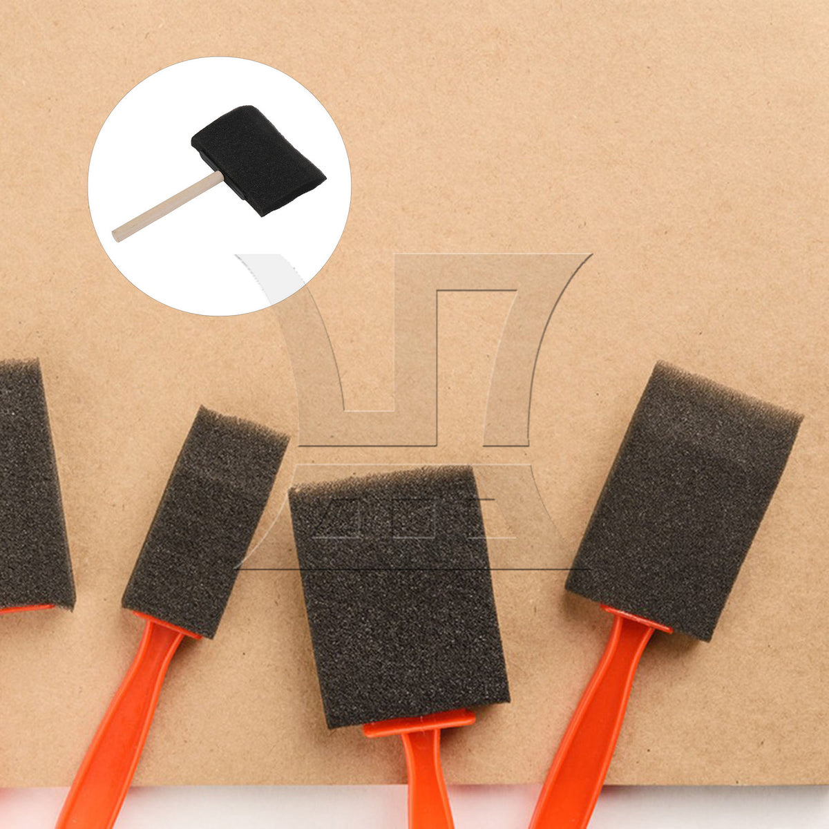 BQLZR 1pc Sponge Brush with Bristles 4 Inches Wide for Wall Graffiti, Large Area Coloring