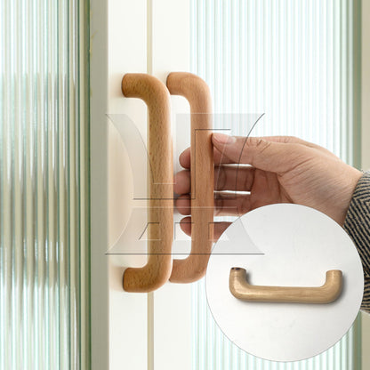 BQLZR Wooden Drawer Pulls Handle 9.6cm Hole Spacing for Furniture