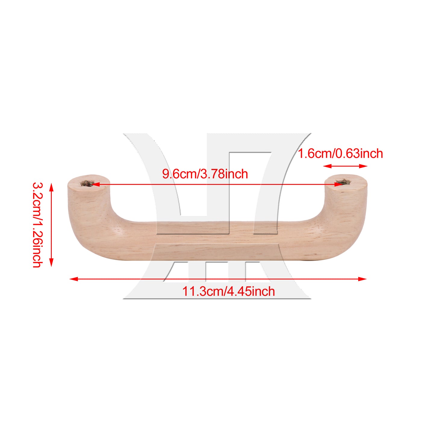 BQLZR Wooden Drawer Pulls Handle 9.6cm Hole Spacing for Furniture
