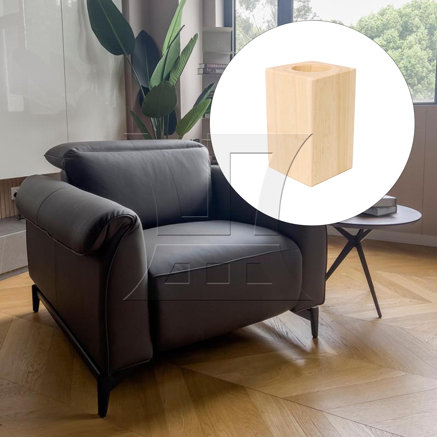 BQLZR Wooden Furniture Legs, 10cmx5cm, Round Hole Type, Suitable For Coffee Tables