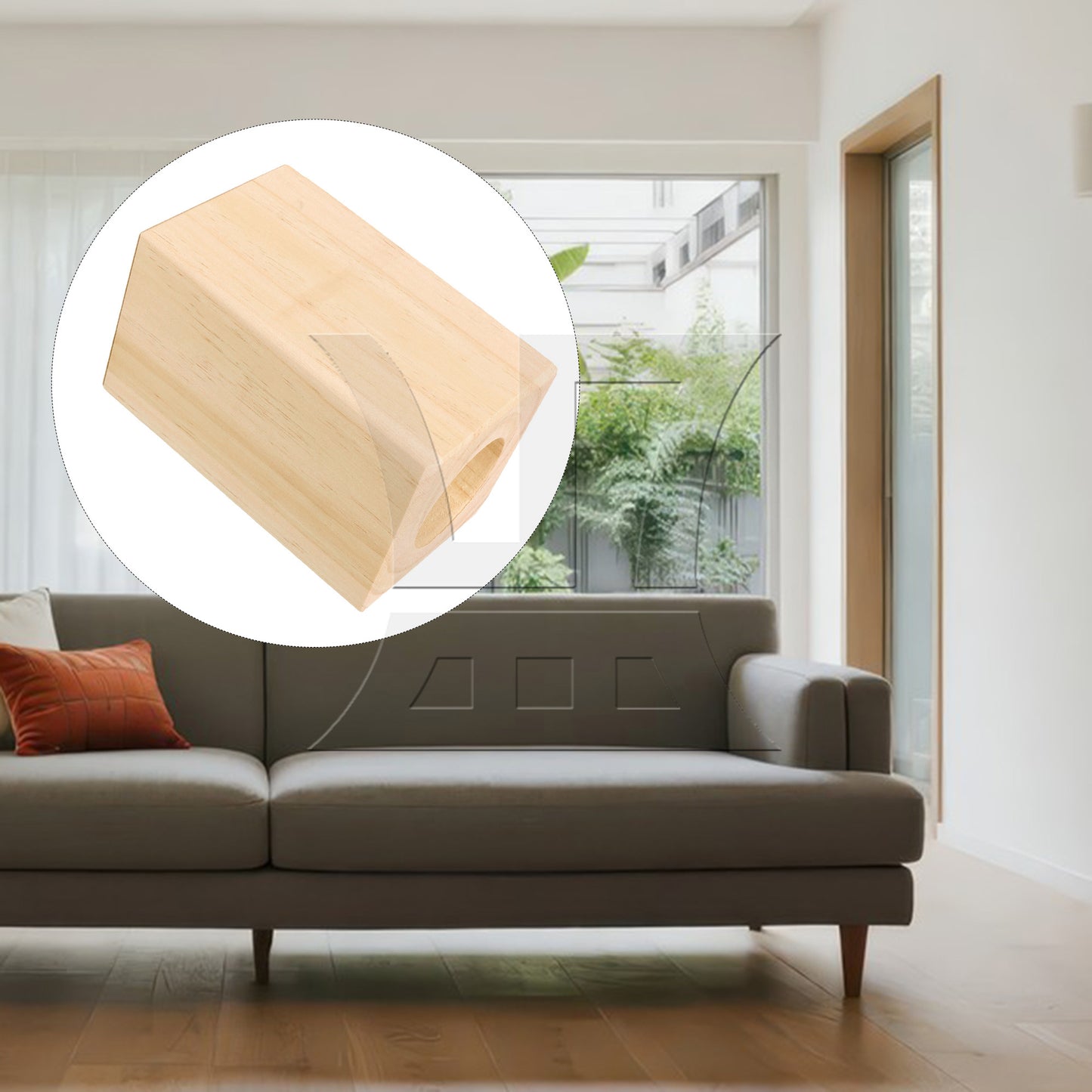 BQLZR Wooden Furniture Legs, 10cmx5cm, Round Hole Type, Suitable For Coffee Tables
