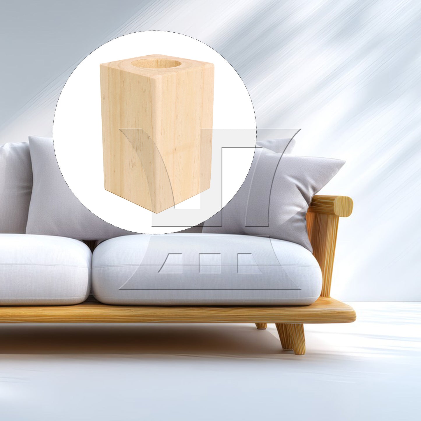 BQLZR Wooden Furniture Legs, 10cmx5cm, Round Hole Type, Suitable For Coffee Tables