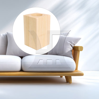 BQLZR Wooden Furniture Legs, 10cmx5cm, Round Hole Type, Suitable For Coffee Tables
