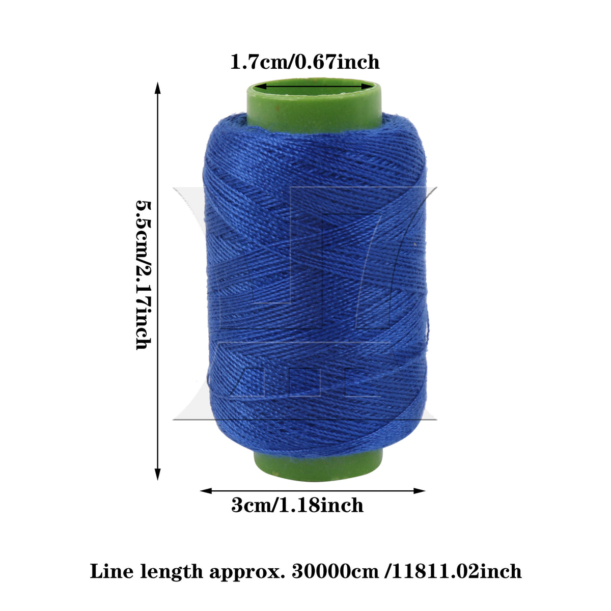 BQLZR Polyester Mini Thread Spool for Beginners Sewing Tools Royal Blue 330 Yards
