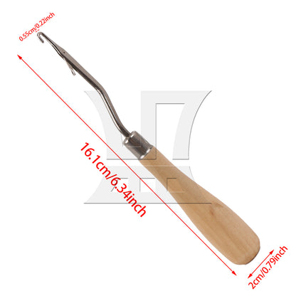 BQLZR 1pc Carpet Yarn Repair Knitting Crochet Tool Log Color Carpet Crochet Hook