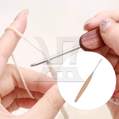 BQLZR Crochet Hook With Wooden Handle, Easy To Carry Around, Used For Diy Sewing, Width 0.35cm