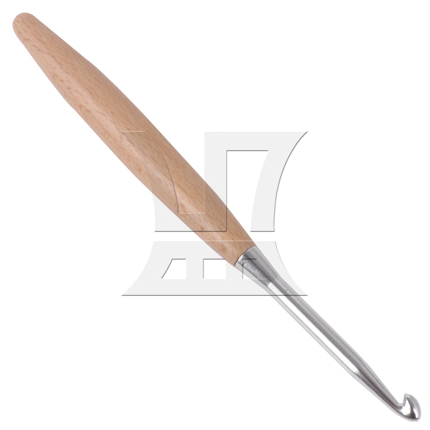 BQLZR 1pc Handmade DIY Wooden Handle Crochet Hook Wool 6mm Knitting Hook Natural Color Easy to Grip