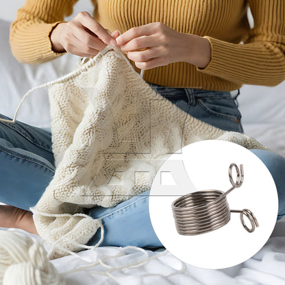 BQLZR 1pc Stainless Steel Finger Knitting Ring Crochet Loop Ring for Fingers Large Size