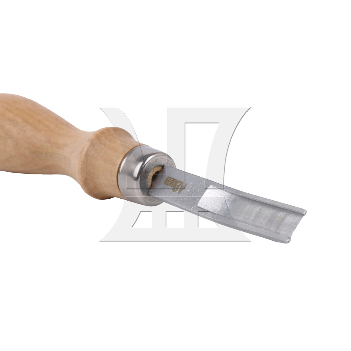 BQLZR 1pc Wooden Handle Leather Edge Skiving Beveler 8mm Wide Mouth Comfortable Hold Tools