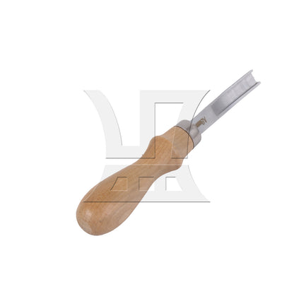 BQLZR 1pc Wooden Handle Leather Edge Skiving Beveler 8mm Wide Mouth Comfortable Hold Tools