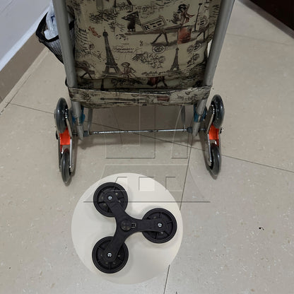 BQLZR 1pc Stair Climbing Wheel Black Greeting Car Climbing Stairs Triangular Wheels Six Wheels Climbing Stairs Wheels