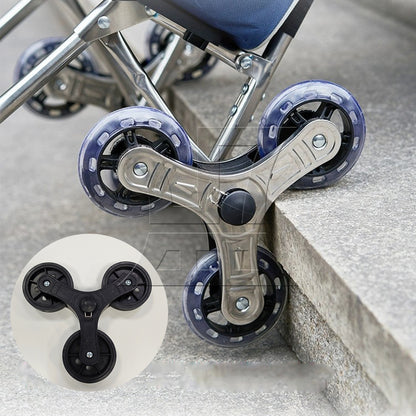 BQLZR 1pc Stair Climbing Wheel Black Greeting Car Climbing Stairs Triangular Wheels Six Wheels Climbing Stairs Wheels