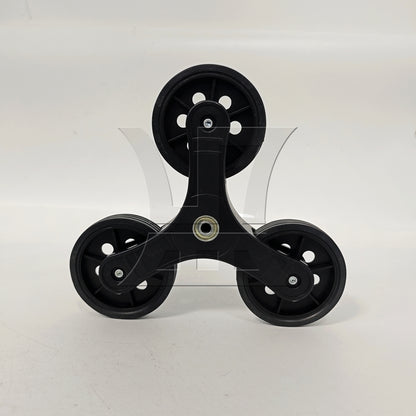 BQLZR 1pc Stair Climbing Wheel Black Greeting Car Climbing Stairs Triangular Wheels Six Wheels Climbing Stairs Wheels