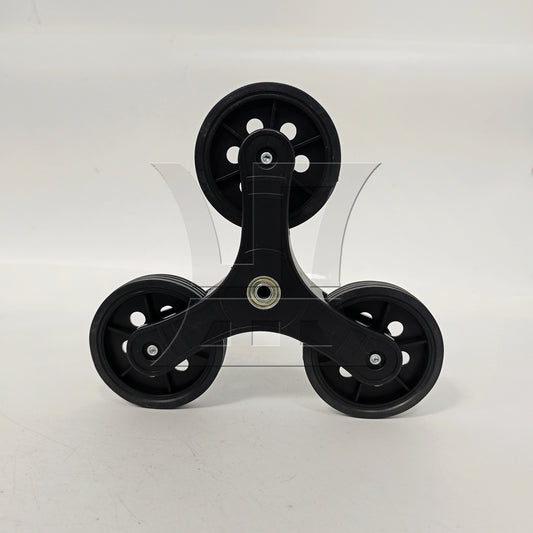 BQLZR 1pc Stair Climbing Wheel Black Greeting Car Climbing Stairs Triangular Wheels Six Wheels Climbing Stairs Wheels