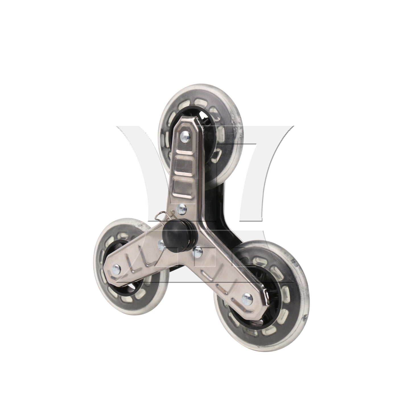 BQLZR 1pc Stair Climbing Wheel Transparent Black Greeting Car Climbing Stairs Triangular Wheels Six Wheels Climbing Stairs Wheels