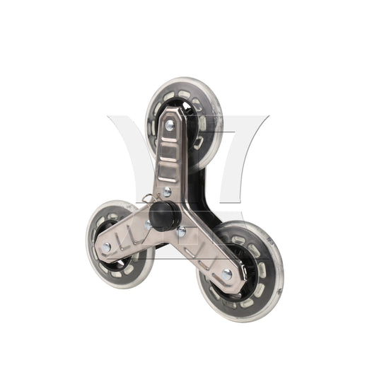 BQLZR 1pc Stair Climbing Wheel Transparent Black Greeting Car Climbing Stairs Triangular Wheels Six Wheels Climbing Stairs Wheels