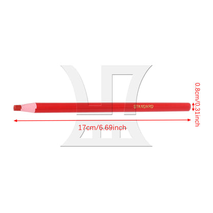 BQLZR 1PC Clothing Red Wax Pencils for Leather Goods Marking Clear Color Crayon 170x8mm