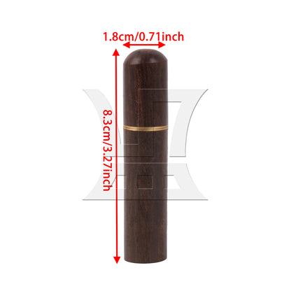 BQLZR 1pc Ebony Wooden Sewing Tools Case for Storing Small Supplies Dark Brown