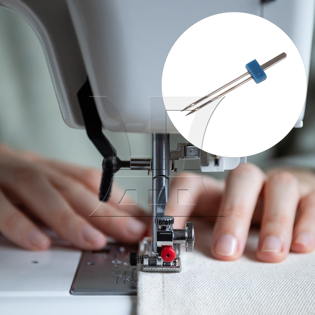 BQLZR 1PC Household Sewing Machine Twin Pin Size 2/90 Not Easy to Bend