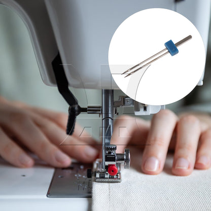 BQLZR 1PC Household Sewing Machine Twin Pin Size 2/90 Not Easy to Bend