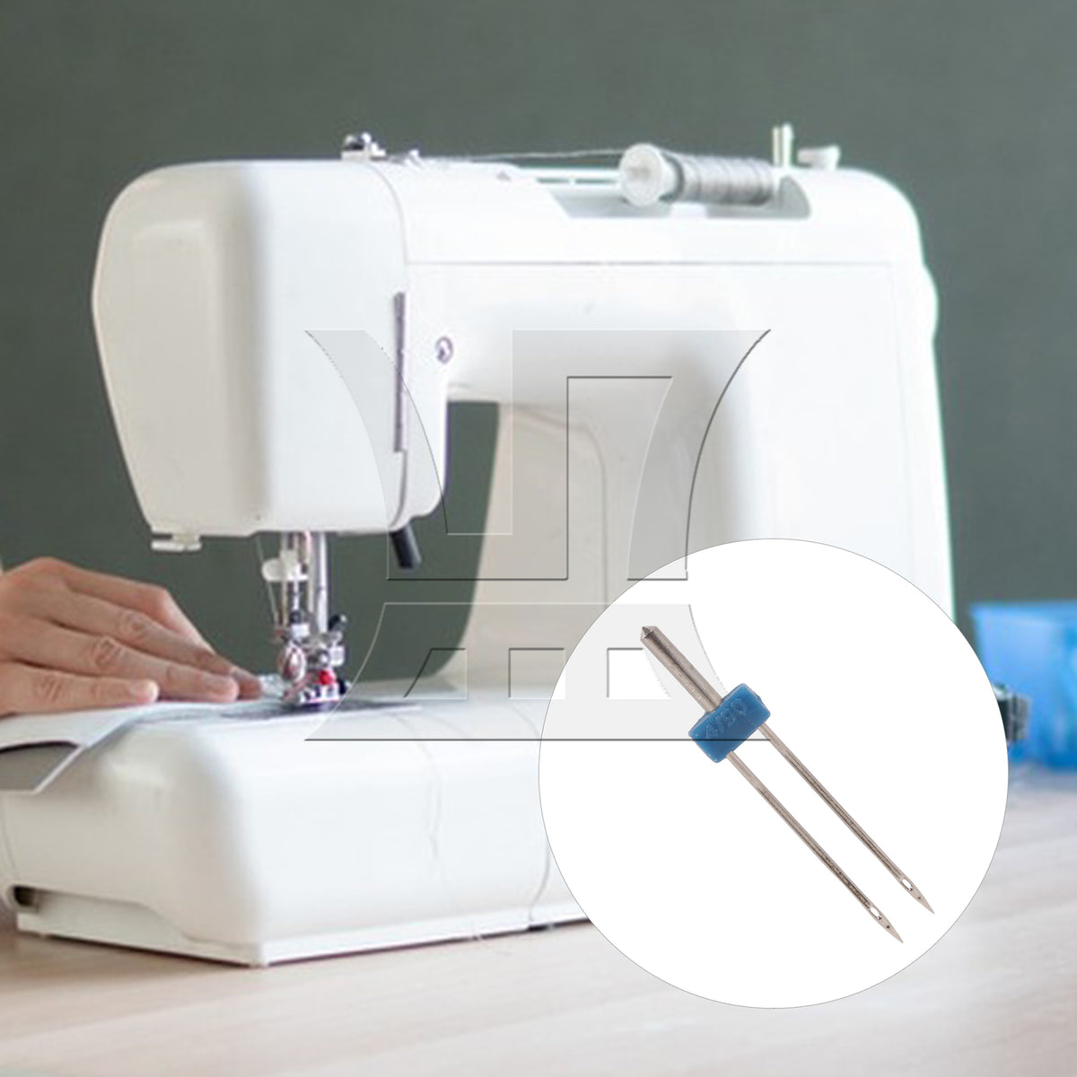BQLZR 1PC Household Sewing Machine Twin Pin Size 4/90 Not Easy to Bend