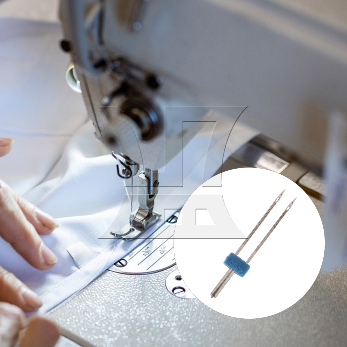BQLZR 1PC Household Sewing Machine Twin Pin Size 4/90 Not Easy to Bend